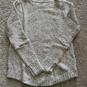 LOFT Marled Gray Crewneck Sweater